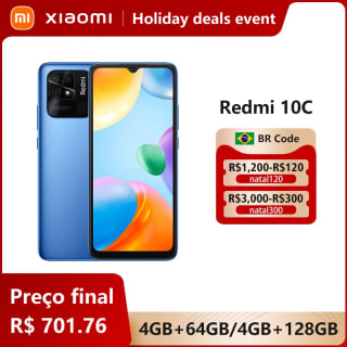 SmartPhone da Xiaomi, modelo Redmi 10c Green de 128GB - R$ 822,64