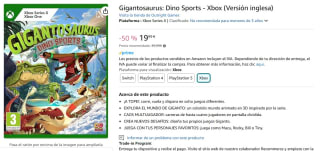Juego Gigantosaurus: Dino Sports - Xbox (Versión inglesa) por 19,99€