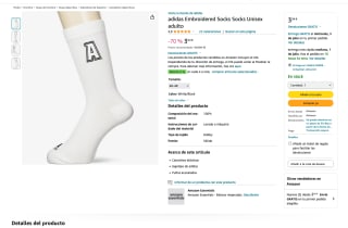 Calcetines Adidas Embroidered Socks Unisex por solo 3,04€