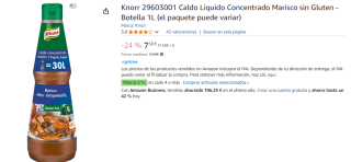 Knorr Caldo Liquido Concentrado Marisco sin Gluten - Botella 1 L por 7.58€