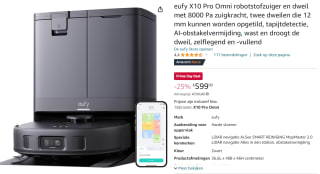 Eufy X10 Pro Omni Robotstofzuiger voor €599 met Amazon Prime