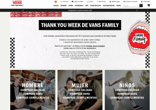 Descuento 30% Ropa y accesorios Vans