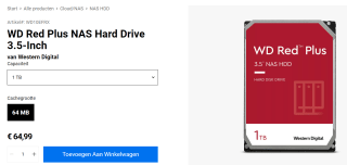 WD Red Plus WD30EFZX - Vaste schijf voor €64,99 bij Western Digital