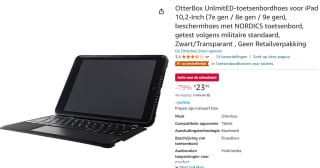 OtterBox UnlmitED-toetsenbordhoes voor iPad 10,2-Inch voor €23,49 bij Amazon