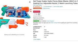 NERF SuperSoaker Hydro Frenzy voor €6,65