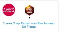 3 voor 2 op Zepen van Bee Honest De Traay bij Big Green Smile