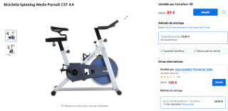 Bicicleta Spinning Weslo Pursuit CST 4.4 por 89€