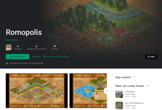 Gratis app "Romopolis" in de Google Playstore