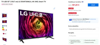 TV LED 55" LG 55UR73006LA, 4K UHD, Smart TV por 381,65€