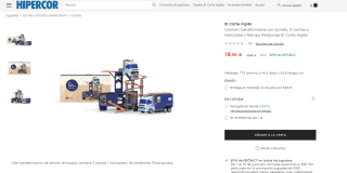 Camión transformable con sonido, 3 coches y helicóptero por 19,98€