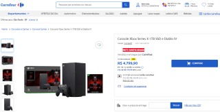 Console da Microsoft, modelo Xbox Series X de 1TB com jogo: Diablo IV - R$ 4.799,90