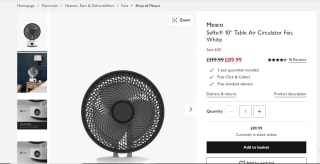 Meaco Sefte 10” Table Air Circulator Fan – £89.99