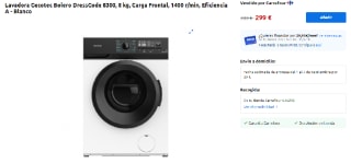 Lavadora Cecotec Bolero DressCode 8300, 8 kg, Carga Frontal, 1400 r/min