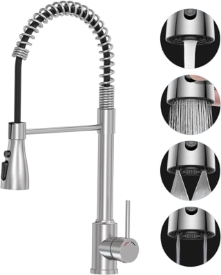 Grifo Cocina Fregadero Extraible Resorte con 4 Patrones de Rociado por 39,95€