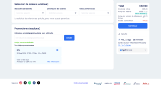 Billetes de tren Ouigo con descuento por 5%