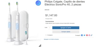 2 Cepillos de Dientes Philips Colgate SonicPro 40 por $1,147 en Costco