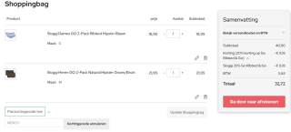 20% korting op Sloggi GO Ribbed voor dames & GO voor hern bij Sloggies