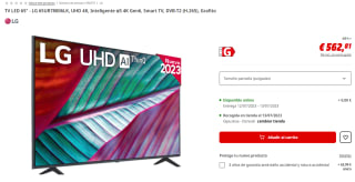 Smart TV LED 65" - LG 65UR78006LK, UHD 4K, Inteligente α5 4K Gen6 por 562.81€