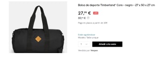 Bolsa deportiva Timberland Duffel Timberpack 29L por 27€