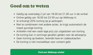 Welkoop VIP-avond: 20% korting op alles