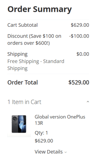 ONEPLUS 13R - 256GB - 5G - Nebula Noir - 256 GB voor €509,19 dmv code bij Gshopper