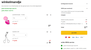 1+1 gratis op make-up kwasten en accessoires bij HEMA