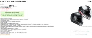 Casco de Moto HJC RPHA70 Gadivo por 259€