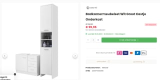 Casaria Badkamermeubelset voor €99,95 bij Deubaxxl