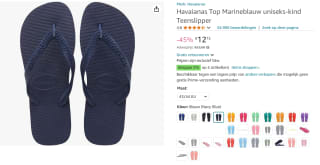 Havaianas Flipflops Kids Top Navy Blue voor €12,15 bij Amazon