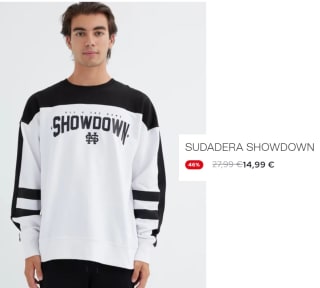 Sudadera para Hombre Showdown por 14.99€
