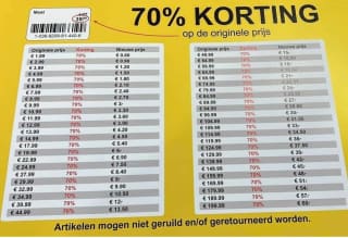 70% korting bij Scapino Emmeloord op bijna alles
