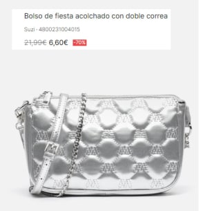 Bolso de fiesta acolchado con doble correa Suzi por 6.6€