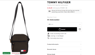 Tommy Hifiger Mini Reporter Camo Green schoudertasje voor €29,99 bij Otrium