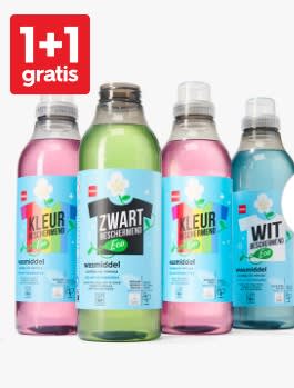 1+1 gratis op eco-wasmiddelen bij HEMA