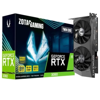 Placa Gráfica da Zotac Gaming, modelo RTX 3060 Twin Edge de 8 GB - R$ 2.294,11