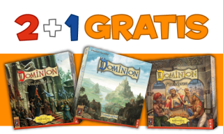 2+1 gratis op alle Dominion spellen bij 999games