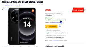 Xiaomi 14 Ultra 5G - 16GB/512GB - Zwart voor €899 bij Bol