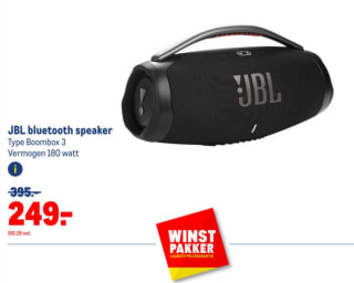 JBL Boombox 3 - Bluetooth Speaker - Zwart voor €301,29 bij de Makro