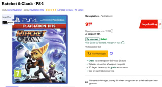 Ratchet & Clank (PlayStation Hits) voor €9,99 bij Bol