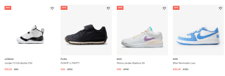 Tot 85% korting op merk sneakers van o.a. NIKE, Jordan en Puma bij Oqium