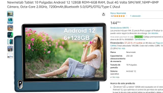 Tablet Newmetab 10" Android 12 128GB ROM+6GB RAM por 115.99€