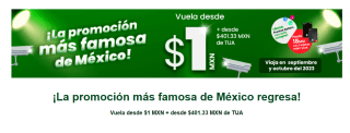 Vuelos Desde $1 + TUA en Viva Aerobus