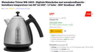 Tristar WK-3403 Waterkoker voor €17,49 bij Bol.com