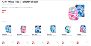 Alle Witte Reus Toiletblokken, 4 voor €6 bij de Plus