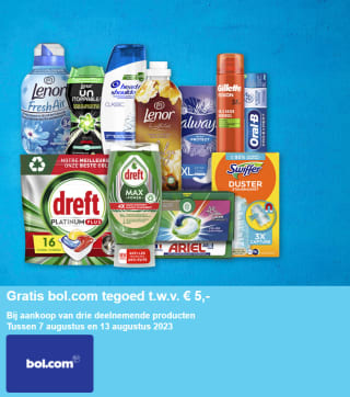 Gratis Bol.com cadeaukaart twv €5 bij aankoop van 3 actieproducten bij de AH