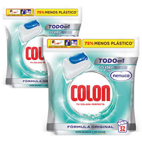 Colon Nenuco detergente lavadora 64 cápsulas por 12,44€