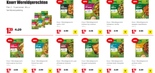 Knorr Wereldgerechten Pak 2 - 3 personen voor €1,39 bij Dirk