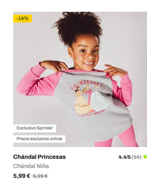 Recopilación Chándal infantiles desde 5,99€
