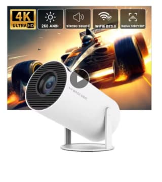 Projecteur Magcubique pour Home Cinéma en Plein Air, HY300 Pro, 4K, Android 11 à 35,19€