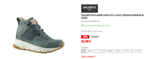 Bota de senderismo Dolomite Braies High GTX 2.0 para mujer por 65€